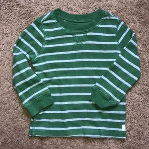 Green stripe long sleeve thermal